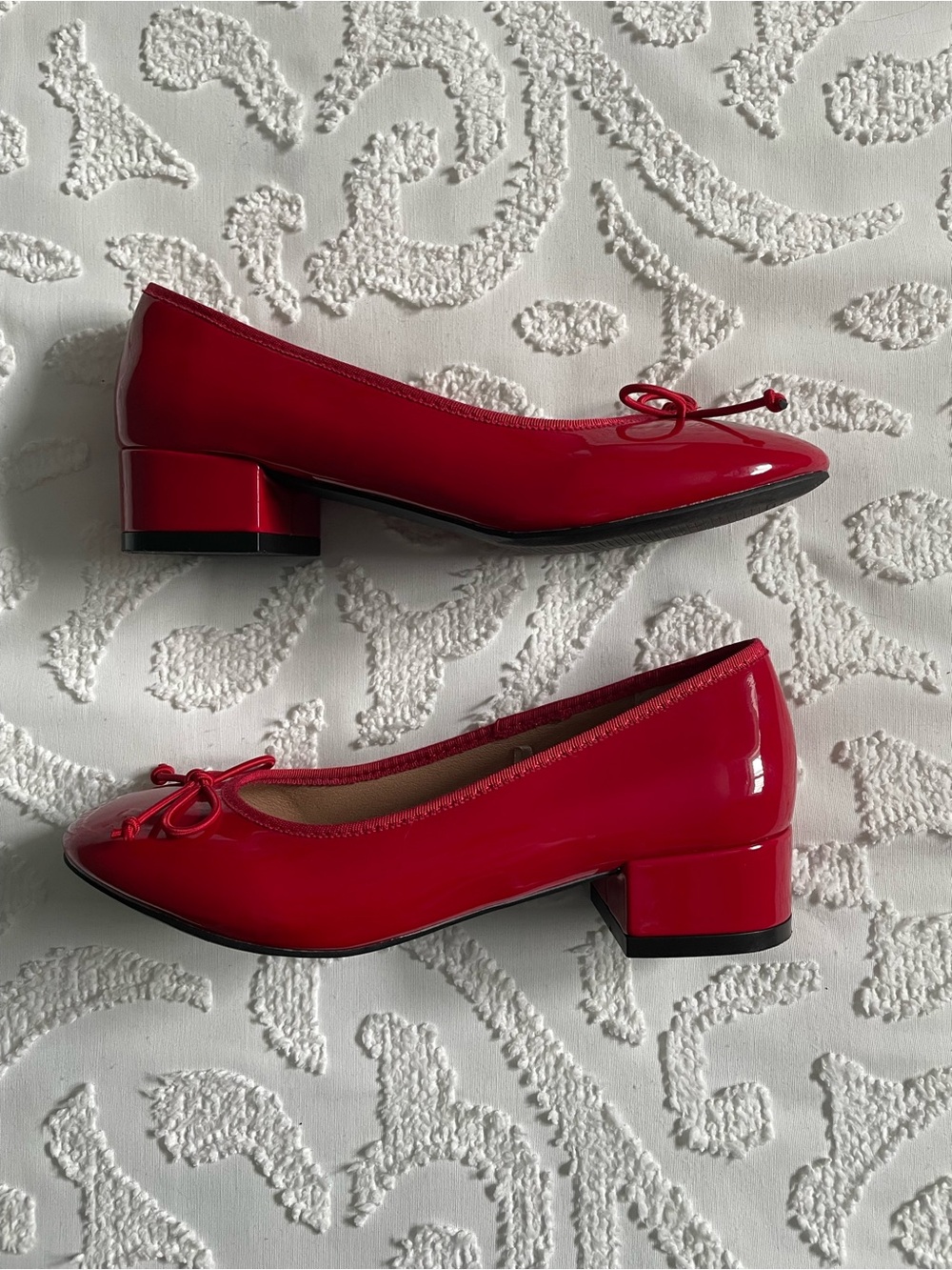 Red Patent Ballet Pumps